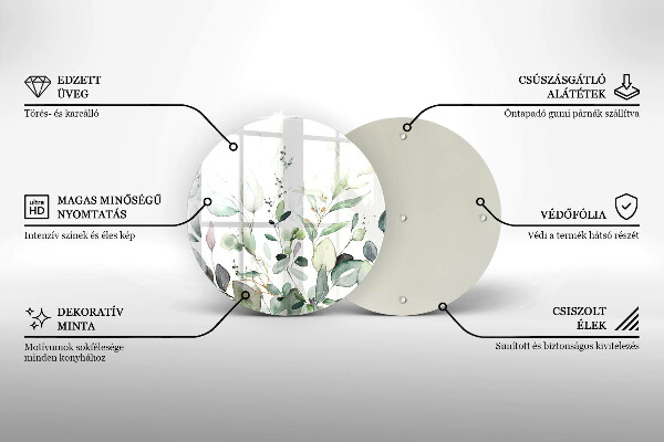 Tocător de bucătărie Plante acuarela