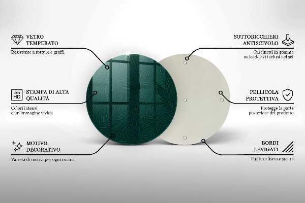 Tocător de bucătărie Frunze minimaliste