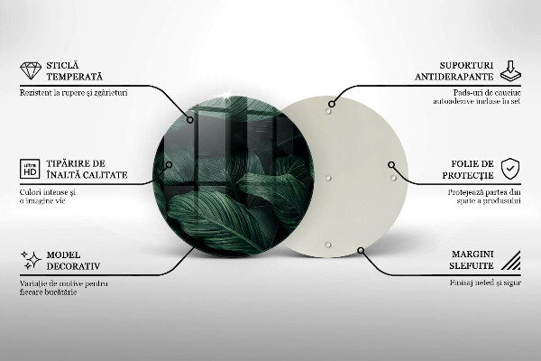 Tocător de bucătărie Frunze întunecate