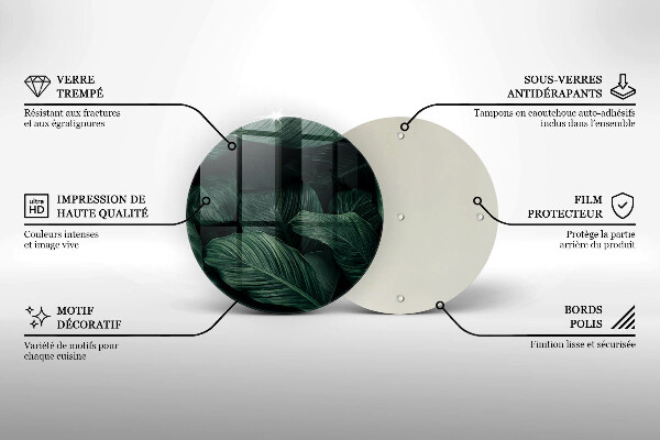 Tocător de bucătărie Frunze întunecate