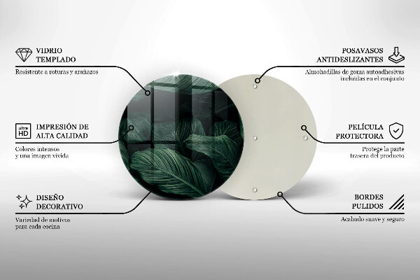 Tocător de bucătărie Frunze întunecate