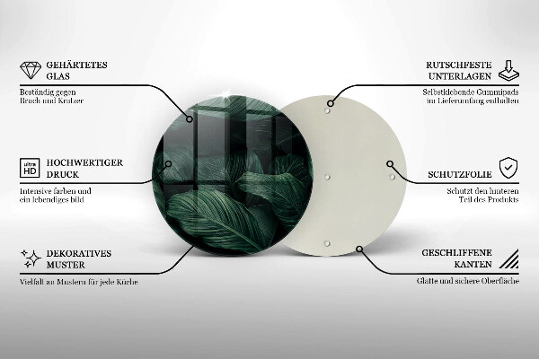 Tocător de bucătărie Frunze întunecate