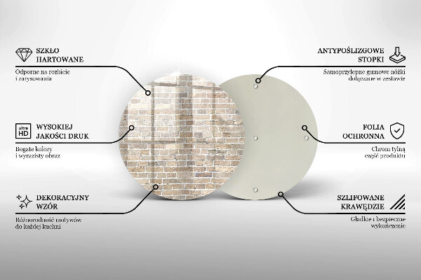 Tocător de bucătărie Zid strălucitor de cărămidă