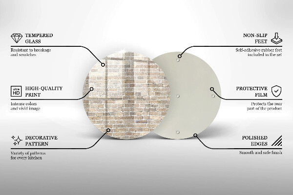 Tocător de bucătărie Zid strălucitor de cărămidă