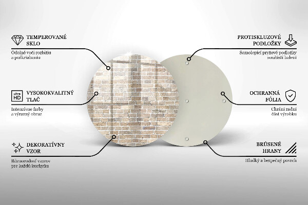 Tocător de bucătărie Zid strălucitor de cărămidă