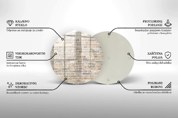 Tocător de bucătărie Zid strălucitor de cărămidă
