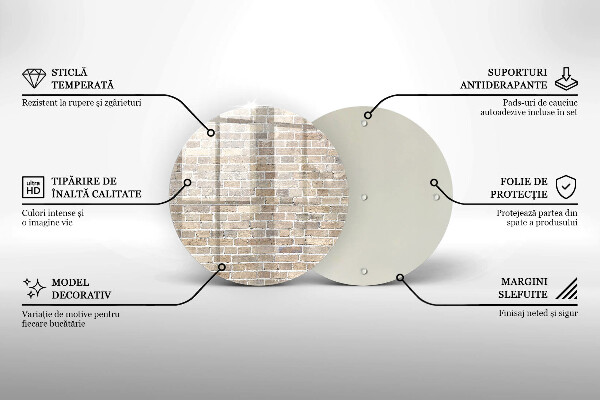 Tocător de bucătărie Zid strălucitor de cărămidă