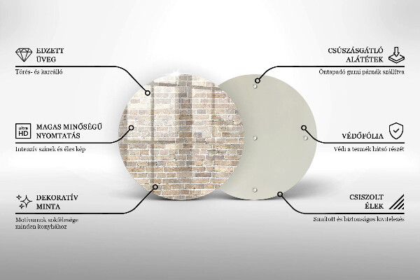 Tocător de bucătărie Zid strălucitor de cărămidă