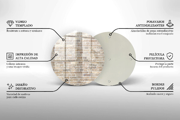 Tocător de bucătărie Zid strălucitor de cărămidă