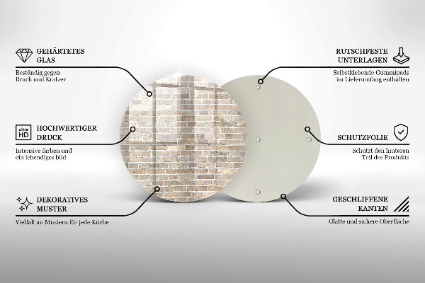 Tocător de bucătărie Zid strălucitor de cărămidă