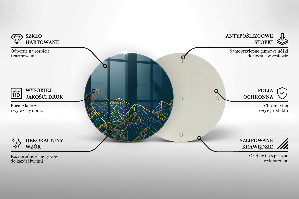 Tocător de bucătărie Munți abstracti