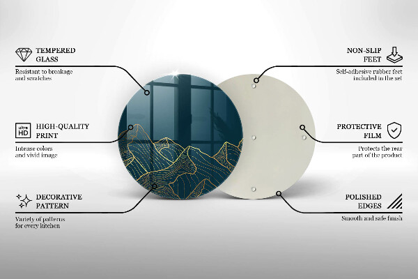 Tocător de bucătărie Munți abstracti