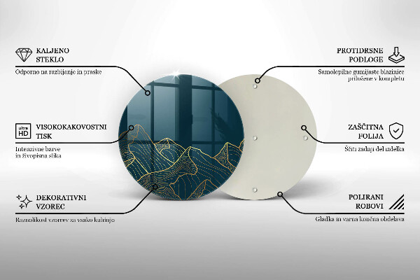 Tocător de bucătărie Munți abstracti
