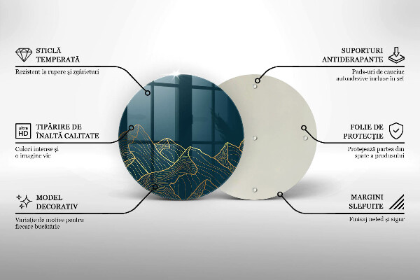 Tocător de bucătărie Munți abstracti
