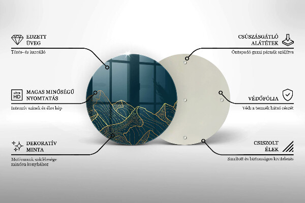 Tocător de bucătărie Munți abstracti