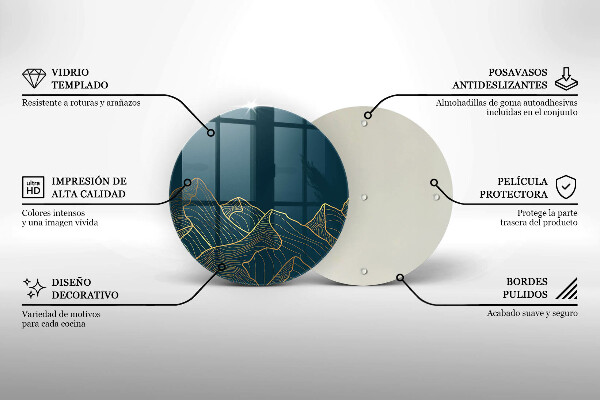 Tocător de bucătărie Munți abstracti