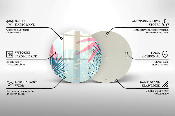 Tocător de bucătărie Frunze pastelate
