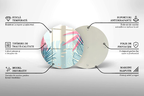 Tocător de bucătărie Frunze pastelate