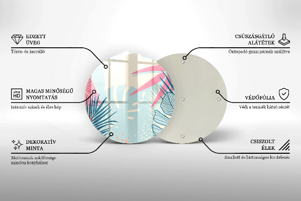 Tocător de bucătărie Frunze pastelate