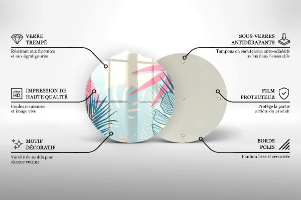 Tocător de bucătărie Frunze pastelate