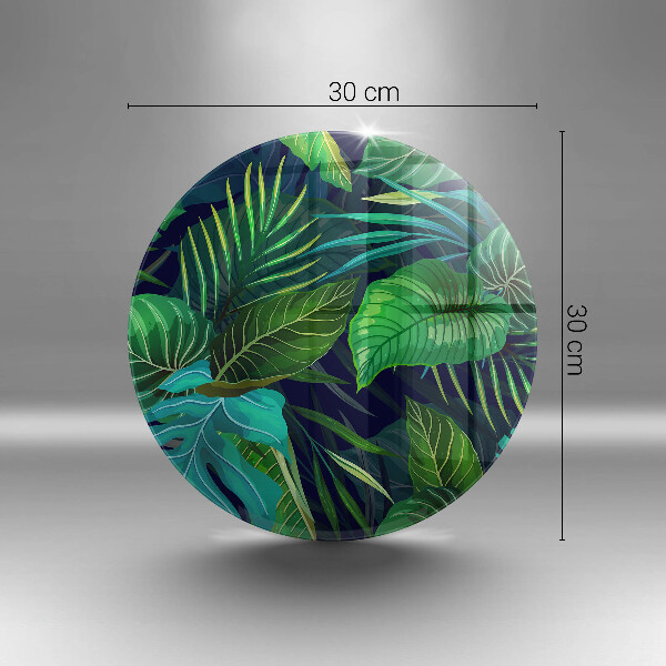 Tocător de bucătărie Ilustrație cu frunzele junglei