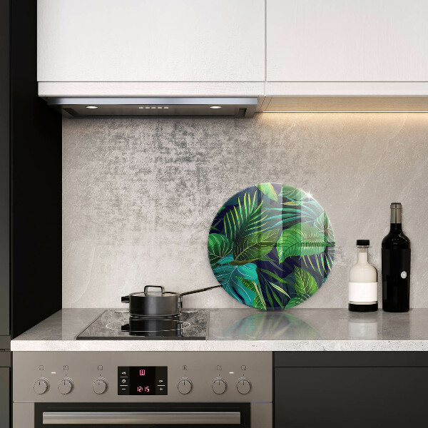 Tocător de bucătărie Ilustrație cu frunzele junglei