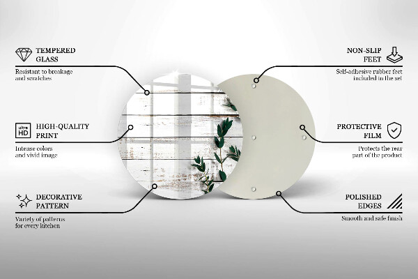 Tocător de bucătărie Scânduri și frunze vechi