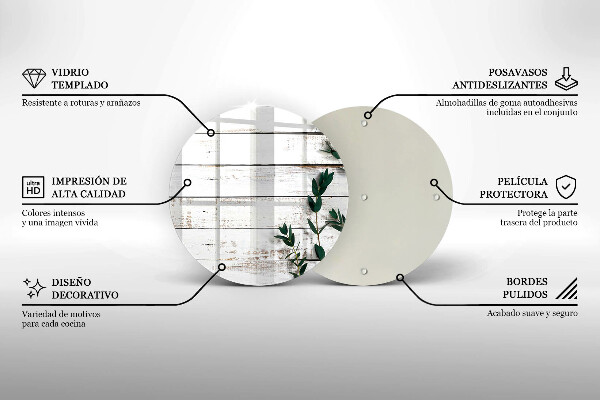 Tocător de bucătărie Scânduri și frunze vechi