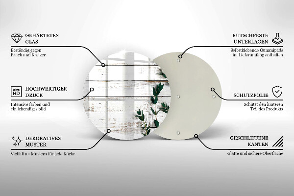Tocător de bucătărie Scânduri și frunze vechi