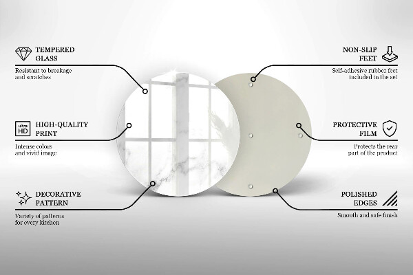 Tocător de bucătărie Marmură modernă