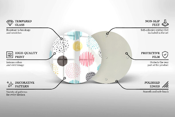Tocător de bucătărie Forme pictate