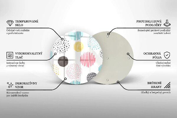 Tocător de bucătărie Forme pictate