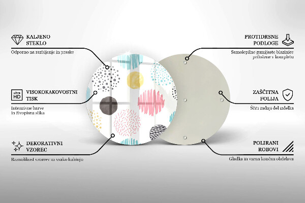 Tocător de bucătărie Forme pictate