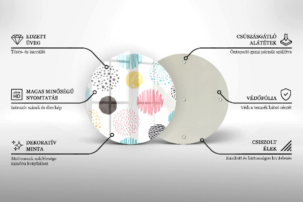Tocător de bucătărie Forme pictate