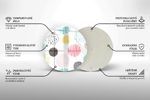 Tocător de bucătărie Forme pictate