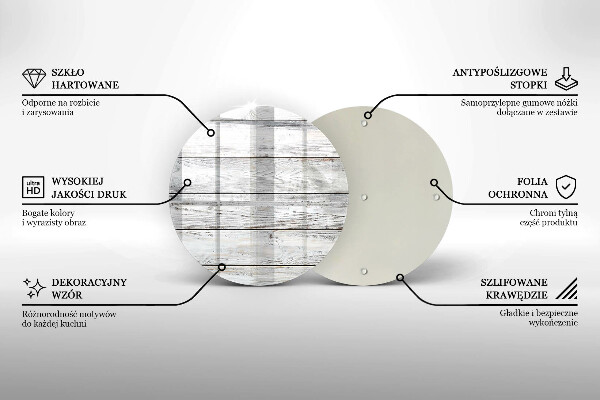 Tocător de bucătărie Scânduri de lemn strălucitoare