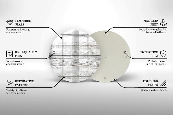 Tocător de bucătărie Scânduri de lemn strălucitoare