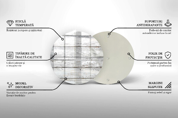 Tocător de bucătărie Scânduri de lemn strălucitoare