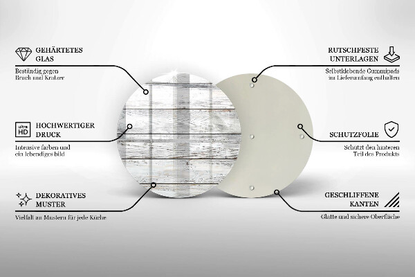 Tocător de bucătărie Scânduri de lemn strălucitoare