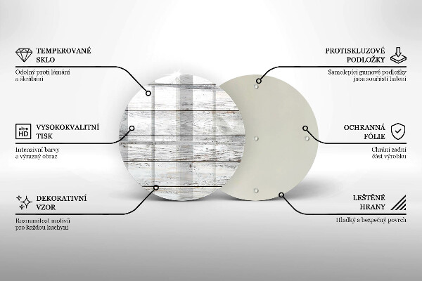 Tocător de bucătărie Scânduri de lemn strălucitoare