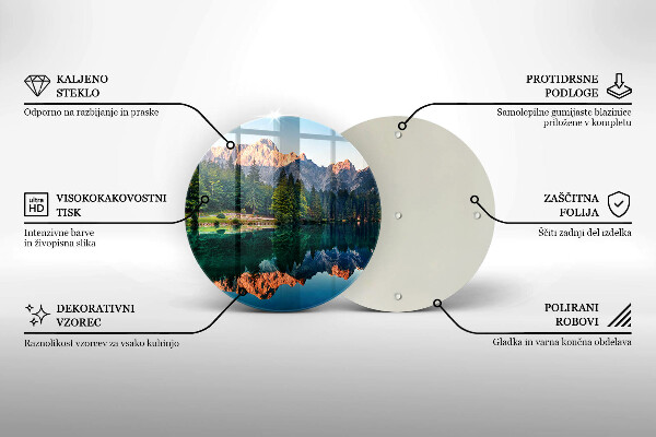 Tocător de bucătărie Pădure și lac de munte