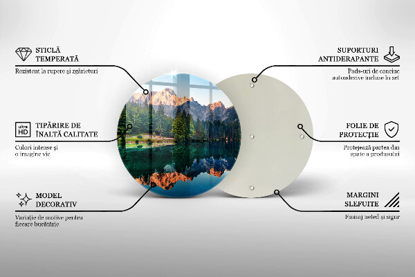 Tocător de bucătărie Pădure și lac de munte