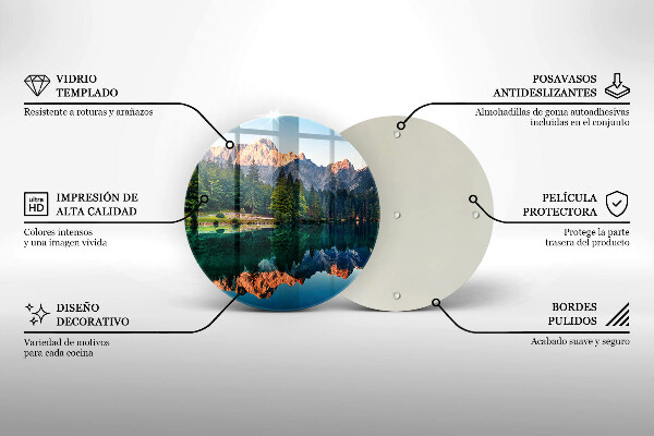 Tocător de bucătărie Pădure și lac de munte