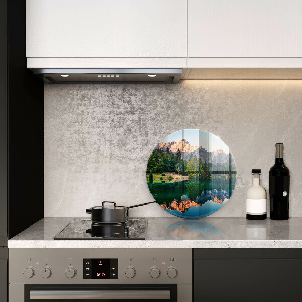 Tocător de bucătărie Pădure și lac de munte