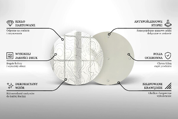 Tocător de bucătărie Design de artă în linie