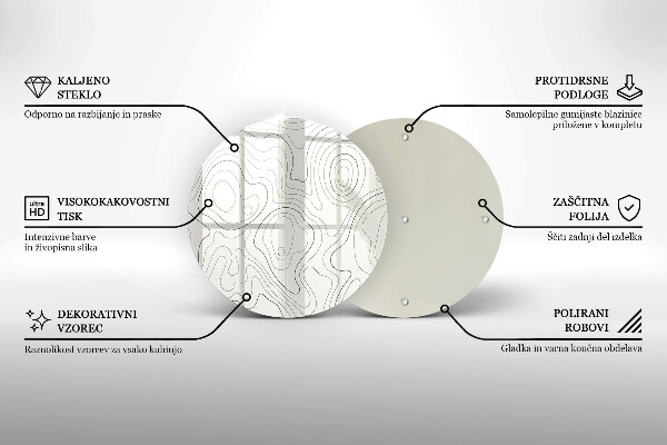 Tocător de bucătărie Design de artă în linie