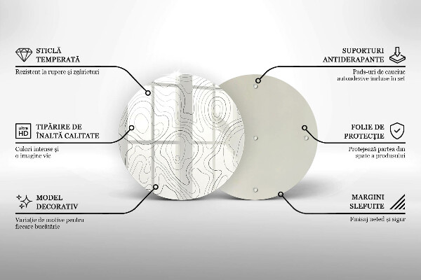 Tocător de bucătărie Design de artă în linie
