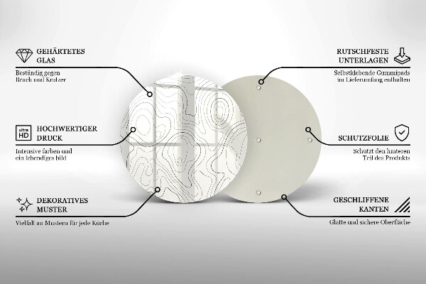 Tocător de bucătărie Design de artă în linie