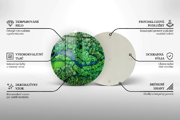 Tocător de bucătărie Pădure și râu din vedere de ochi de pasăre