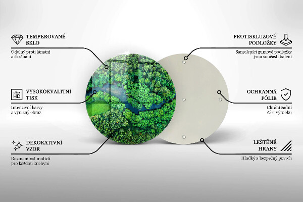 Tocător de bucătărie Pădure și râu din vedere de ochi de pasăre